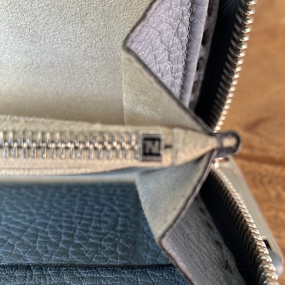 FENDI Selleria long leather wallet, grayish blue in color - Picture 7 of 8